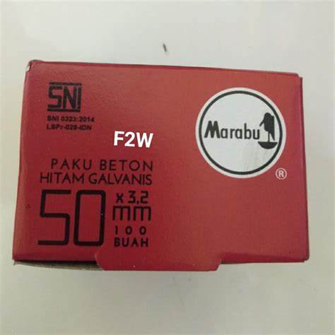 MARABU PAKU BETON HITAM 5 CM (5PCS)