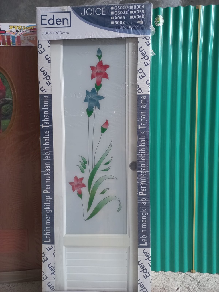 EDEN PINTU UPVC A065 PUTIH HANDLE KIRI (DSC)