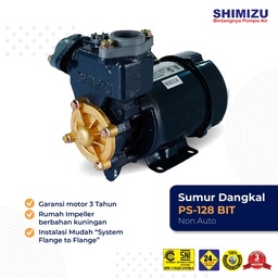 [SP080502024220] SHIMIZU NON OTOMATIS POMPA PS-128 BIT (7 METER) (A)