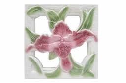 [FW0405016095] LOSTER KERAMIK RO-48C BUNGA ANGGREK MAROON 20x20 (DSC)