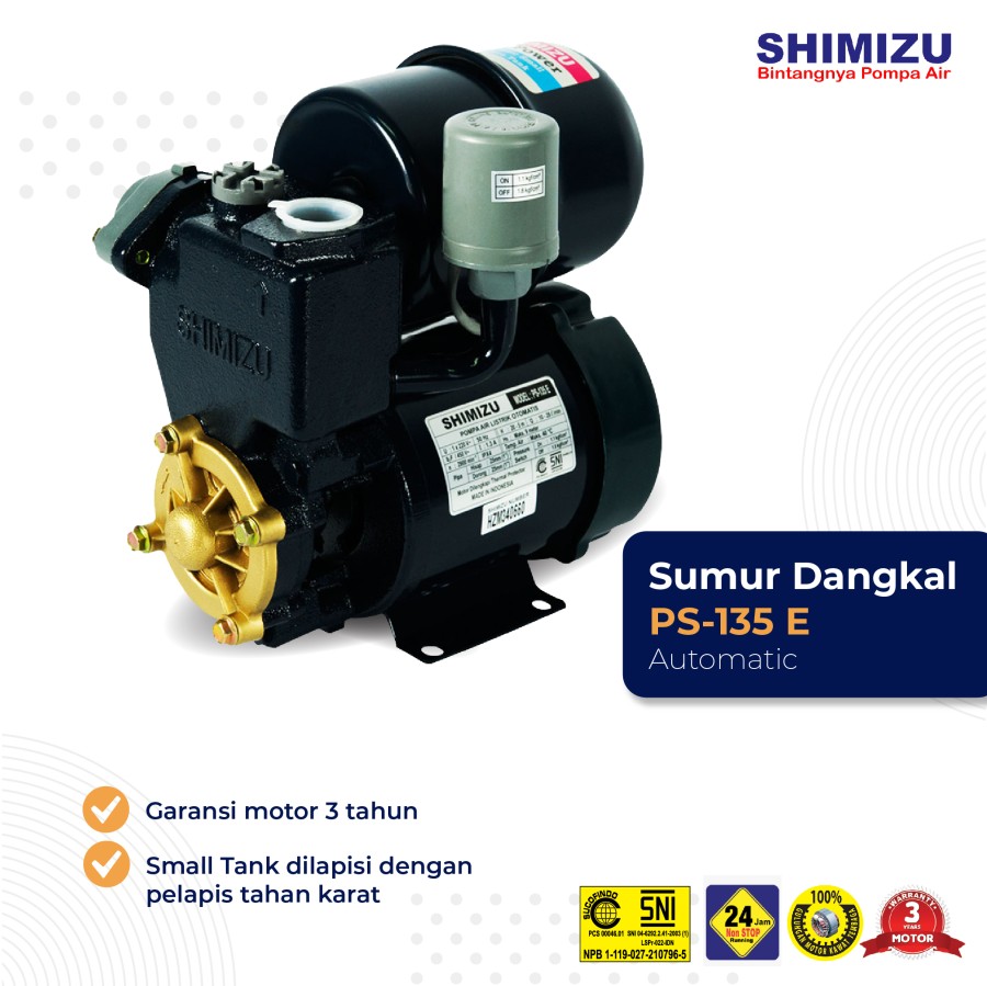 SHIMIZU POMPA OTOMATIS PS-135 E (9 METER)