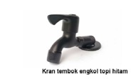 NB KRAN TEMBOK ENGKOL TOPI HITAM STAINLESS
