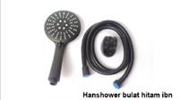 [SB080104097442] NB HAND SHOWER BULAT HITAM & SELANG